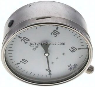 Sicherheits-Manometer senkrecht, 160mm, 0 - 40 bar