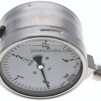 Gly.-Sicherheits-Manometer senkrecht,100mm, 0 - 4 bar
