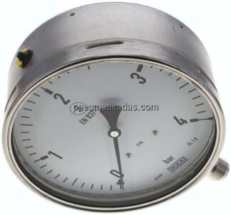 Sicherheits-Manometer senkrecht, 160mm, 0 - 4 bar