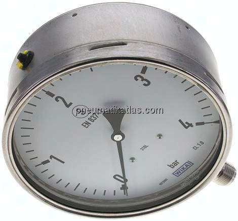 Sicherheits-Manometer senkrecht, 160mm, 0 - 4 bar
