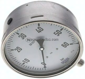 Sicherheits-Manometer senkrecht, 160mm, 0 - 60 bar
