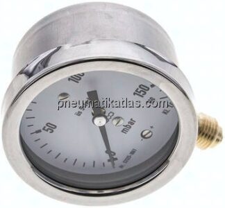 Manometer senkrecht 63mm, 0 - 160 mbar, G 1/4"