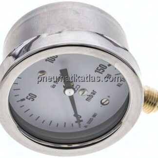 Manometer senkrecht 63mm, 0 - 160 mbar, G 1/4"