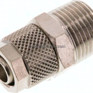 Gerade Verschraubung R 3/8"-10x8mm, Messing vernickelt