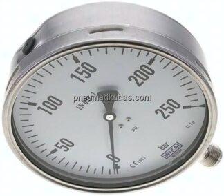Chemie-Manometer senkrecht, 160mm, 0 - 250 bar