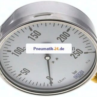 Manometer senkrecht (CrNi/Ms), 160mm, 0 - 250 bar