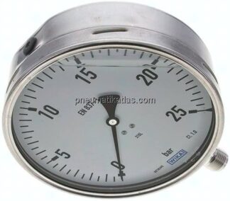 Chemie-Glycerin-Manometer senkrecht,160mm, 0 - 25 bar