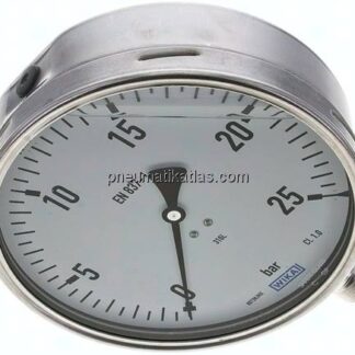 Chemie-Glycerin-Manometer senkrecht,160mm, 0 - 25 bar