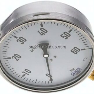 Manometer senkrecht (CrNi/Ms), 160mm, 0 - 60 bar