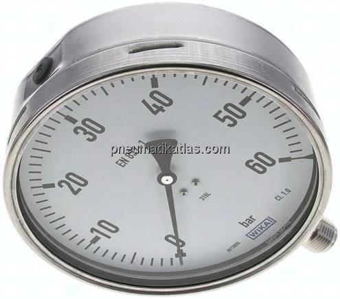 Chemie-Manometer senkrecht, 160mm, 0 - 60 bar