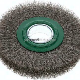 Rundbürste 200mm, Edelstahldraht gewellt, 50mm Aufnahmebohrung