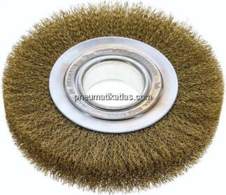 Rundbürste 178mm, Messingdraht gewellt, 50mm Aufnahmebohrung