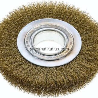 Rundbürste 178mm, Messingdraht gewellt, 50mm Aufnahmebohrung