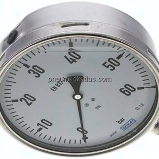 Chemie-Glycerin-Manometer senkrecht,160mm, 0 - 60 bar