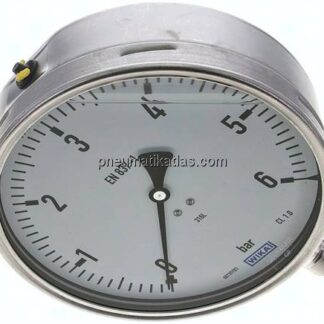 Chemie-Glycerin-Manometer senkrecht,160mm, 0 - 6 bar