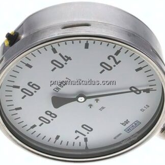 Chemie-Manometer senkrecht, 160mm, -1 bis 0 bar