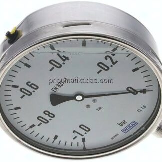 Chemie-Glycerin-Manometer senkrecht,160mm, -1 bis 0 bar