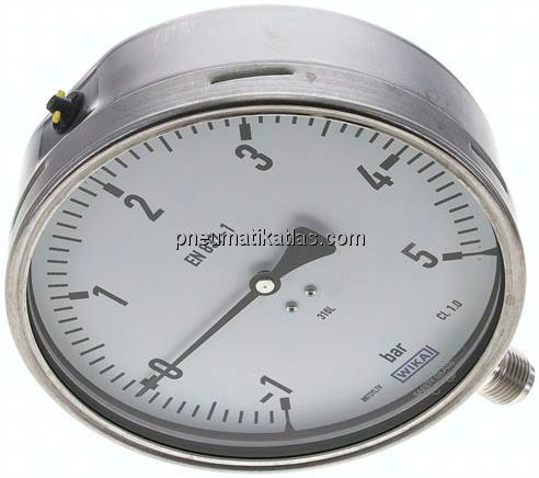 Chemie-Manometer senkrecht, 160mm, -1 bis 5 bar