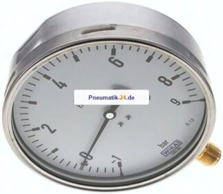 Manometer senkrecht (CrNi/Ms), 160mm, -1 bis 9 bar