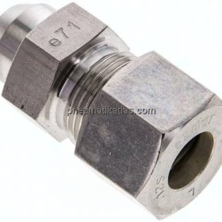 Gerade Anschweißverschraubung 12 S (M20x1,5), Klemmring 1.4571 (NC)