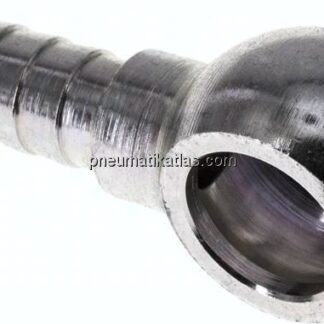 Schlauchnippel 12mm Ring, 7 - 8mm, Stahl verzinkt