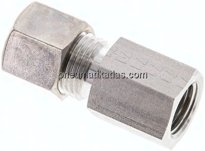 Aufschraub-Schneidringverschr. M 14x1,5-10 L (M16x1,5), Klemmring 1.4571 (NC)