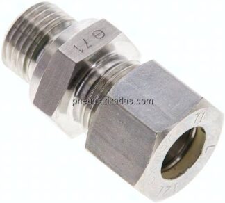 Gerade Schneidringverschr. M 16x1,5-12 L (M18x1,5), Klemmring 1.4571 (NC)