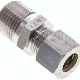 Gerade Schneidringverschr. NPT 1/2"-12 L (M18x1,5), Klemmring 1.4571 (NC)