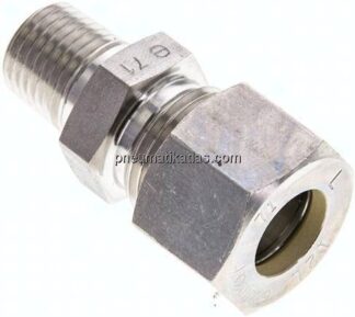 Gerade Schneidringverschr. NPT 1/4"-12 L (M18x1,5), Klemmring 1.4571 (NC)