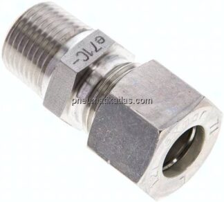 Gerade Schneidringverschr. NPT 3/8"-12 L (M18x1,5), Klemmring 1.4571 (NC)