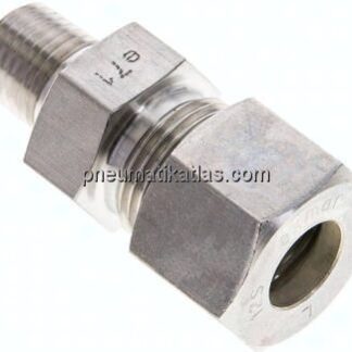 Gerade Schneidringverschr. NPT 1/4"-12 S (M20x1,5), Klemmring 1.4571 (NC)