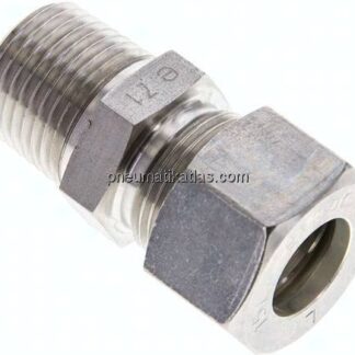 Gerade Schneidringverschr. NPT 1/2"-15 L (M22x1,5), Klemmring 1.4571 (NC)