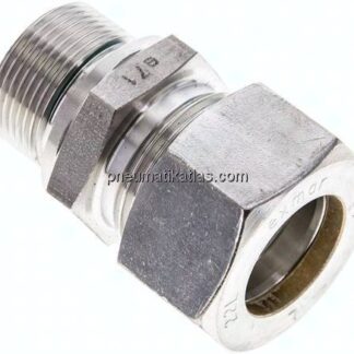 Gerade Schneidringverschr. M 26x1,5-22 L (M30x2), Klemmring 1.4571 (NC)