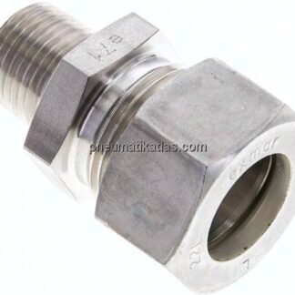 Gerade Schneidringverschr. NPT 1/2"-22 L (M30x2), Klemmring 1.4571 (NC)