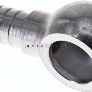 Schlauchnippel 14mm Ring, 9 - 10mm, Stahl verzinkt