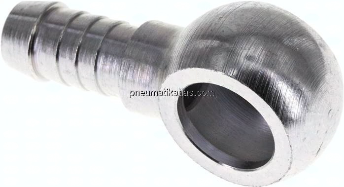 Schlauchnippel 14mm Ring, 9 - 10mm, Stahl verzinkt