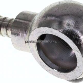 Schlauchnippel 14mm Ring, 5 - 6mm, Stahl verzinkt