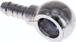 Schlauchnippel 14mm Ring, 7 - 8mm, Stahl verzinkt