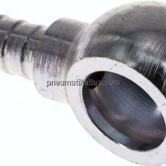 Schlauchnippel 14mm Ring, 7 - 8mm, Stahl verzinkt