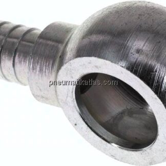 Schlauchnippel 16mm Ring, 9 - 10mm, Stahl verzinkt