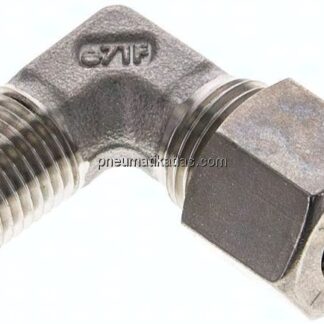 Winkel-Schneidringverschraub. NPT 1/4"-10 L (M16x1,5), Klemmring 1.4571 (NC)