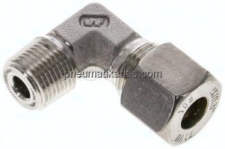 Winkel-Schneidringverschraub. NPT 3/8"-10 S (M18x1,5), Klemmring 1.4571 (NC)