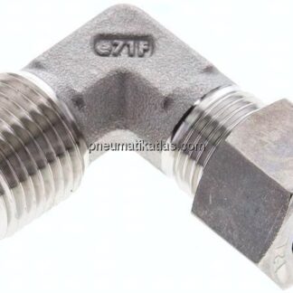 Winkel-Schneidringverschraub. NPT 1/2"-12 L (M18x1,5), Klemmring 1.4571 (NC)