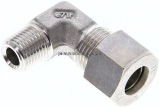 Winkel-Schneidringverschraub. NPT 1/4"-12 L (M18x1,5), Klemmring 1.4571 (NC)