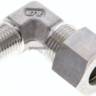 Winkel-Schneidringverschraub. NPT 1/4"-12 L (M18x1,5), Klemmring 1.4571 (NC)