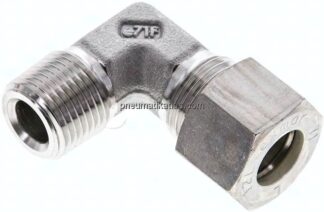 Winkel-Schneidringverschraub. NPT 3/8"-12 L (M18x1,5), Klemmring 1.4571 (NC)