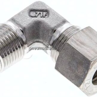 Winkel-Schneidringverschraub. NPT 3/8"-12 L (M18x1,5), Klemmring 1.4571 (NC)