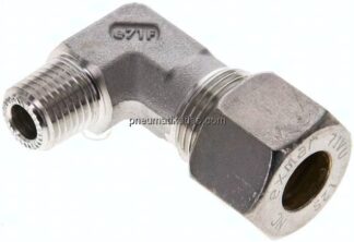 Winkel-Schneidringverschraub. NPT 1/4"-12 S (M20x1,5), Klemmring 1.4571 (NC)
