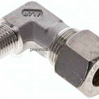 Winkel-Schneidringverschraub. NPT 1/4"-12 S (M20x1,5), Klemmring 1.4571 (NC)