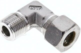 Winkel-Schneidringverschraub. NPT 1/2"-15 L (M22x1,5), Klemmring 1.4571 (NC)